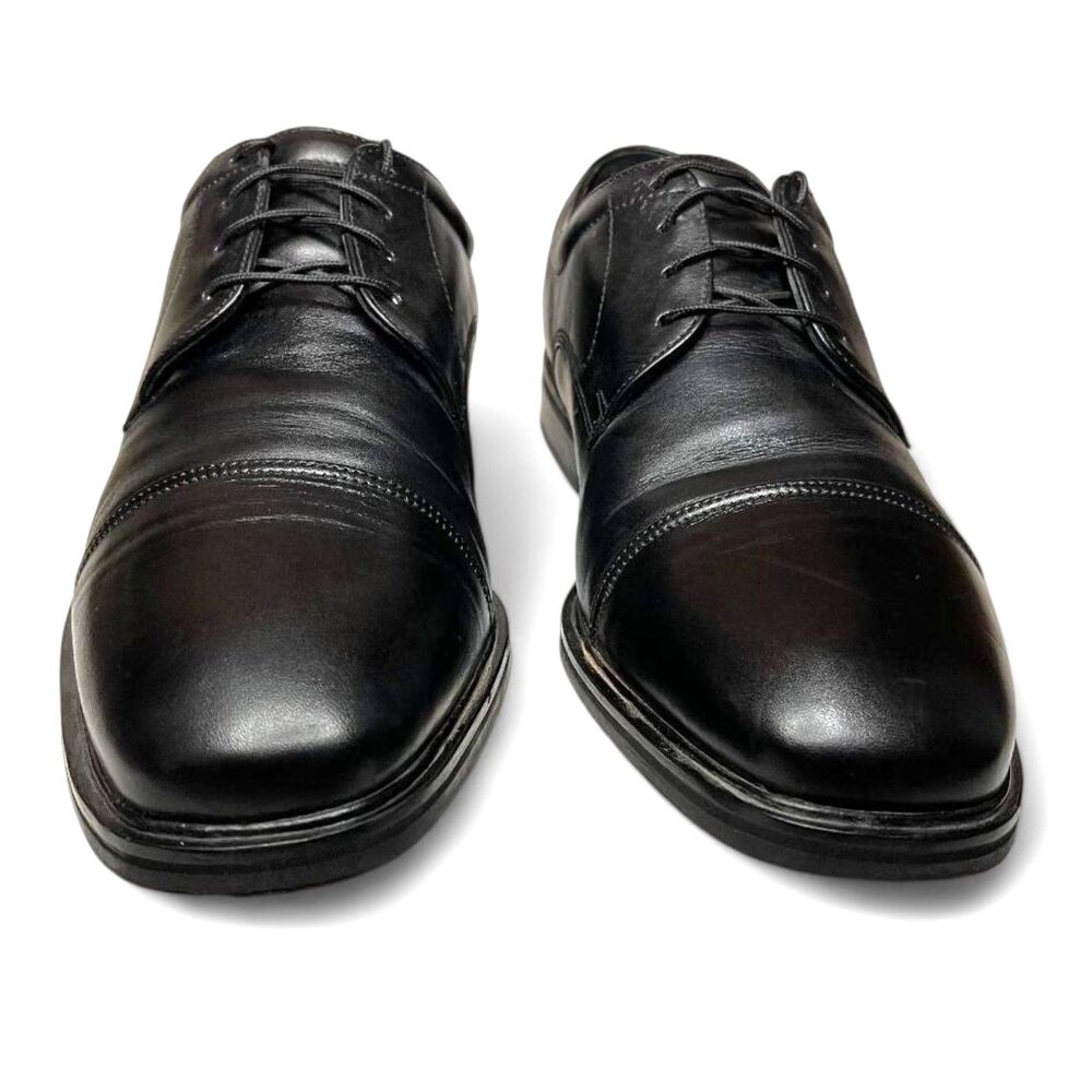 FLORSHEIM Men's Black Leather Cap Toe Oxford, Size 12D - Picture 5 of 10